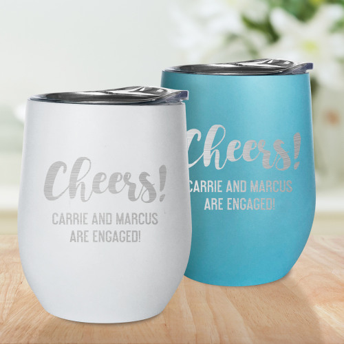 Personalized Colored Wine Tumblers
