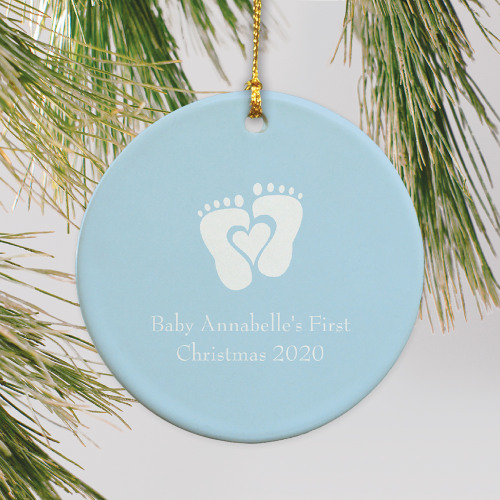 Personalized Baby Round Disc Ornament