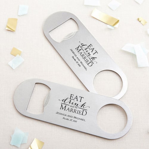 Printed Silver Oblong Bottle Opener