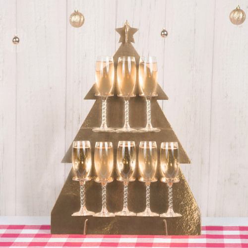 Christmas Tree Prosecco Bubbly Drinks Wall Holder