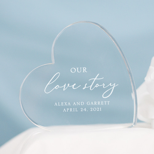Personalized Heart Cake Topper