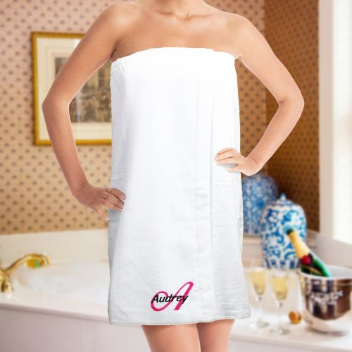 Embroidered Ladies Spa Wrap