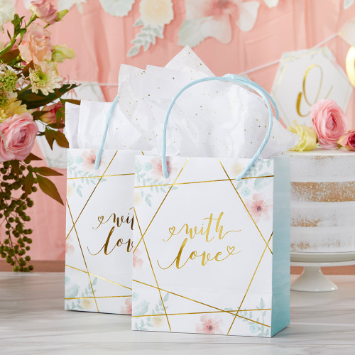 Geometric Floral Gift Bags