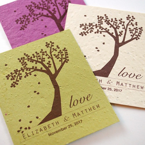 Personalized Plantable Seed Card Favors