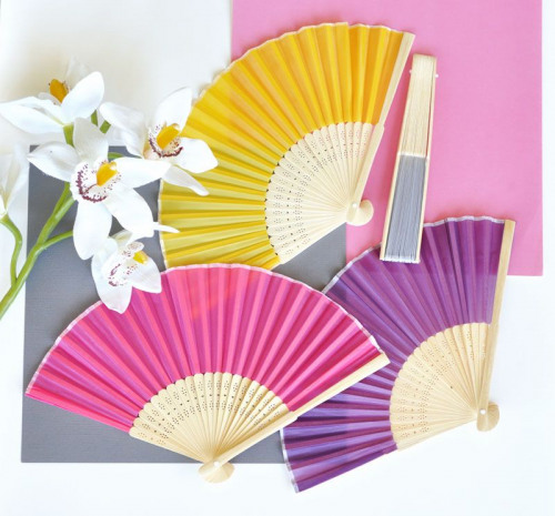 Colored Paper Hand Fans