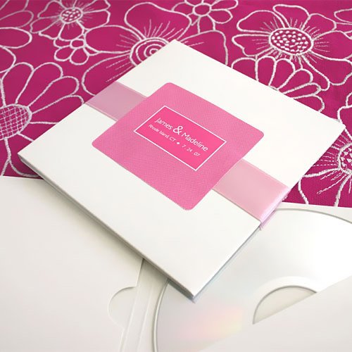 Wedding CD Cover With Pocket, White CD Folders, Wedding CD Packaging