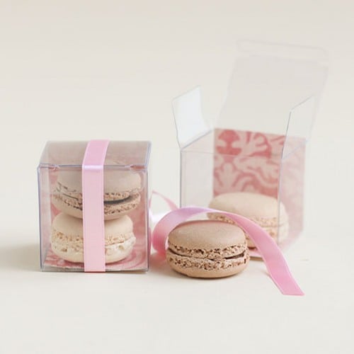 Mini clear favor boxes for wedding favors packaging