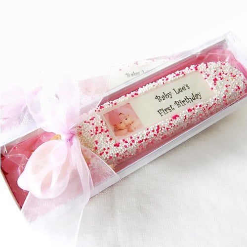 Personalized Baby Photo Biscotti Favors