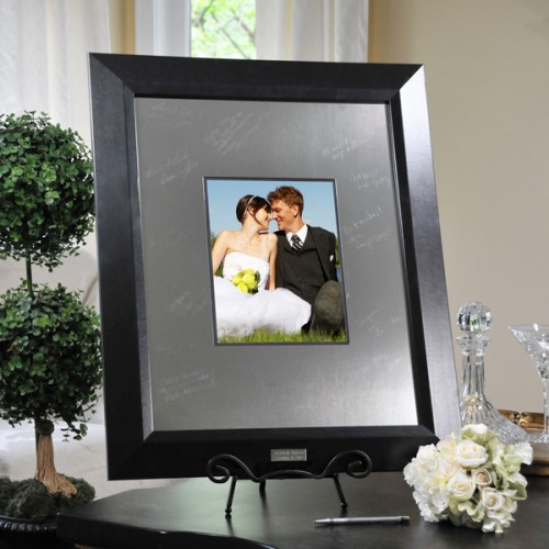 Engraved Signature Picture Frame With Photo Mat