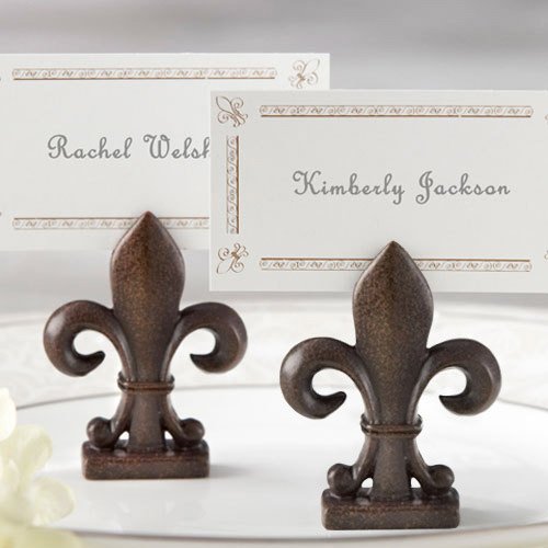 Brown Fleur De Lis Place Card Holders Fleur De Lis Place Card Holders