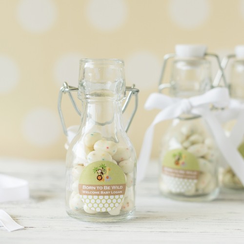Personalized Baby Shower Mini Glass Bottle
