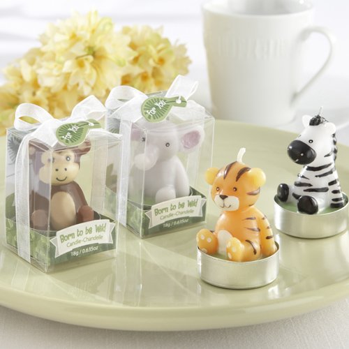 Mini Jungle Animal Baby Shower Candle Favors Beau Coup