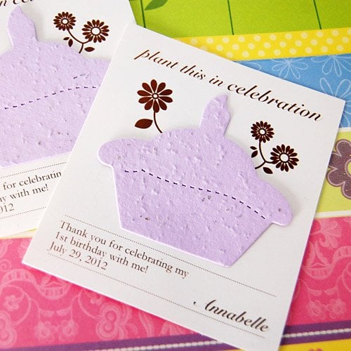 Personalized Designer Birthday Seed Card Favor