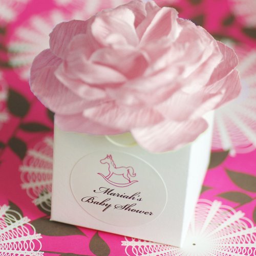 Personalized Flower Topped Baby Shower Favor Box