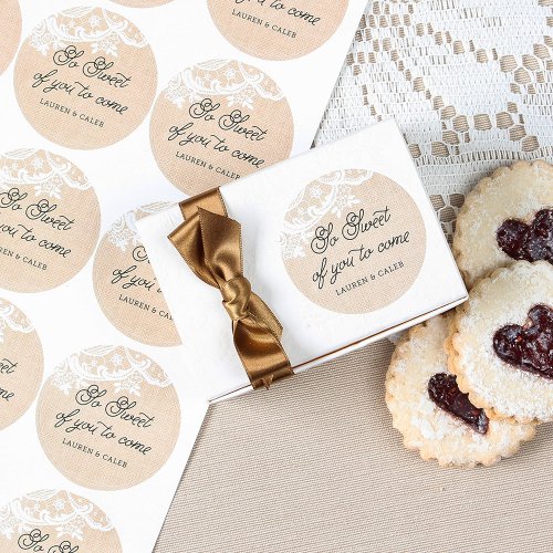 Personalized Round Wedding Labels