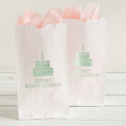 Personalized Birthday Party Goo Bags Personalized Birthday Cake Goo Bags