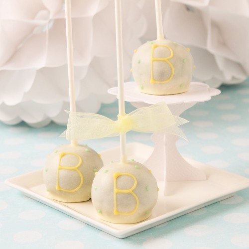 Mini Personalized Baby Brownie Favor Pops