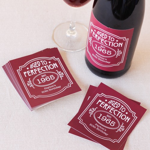 Personalized Birthday Wine Labels
