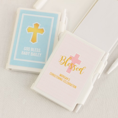 Personalized Baptism Notebook Favor