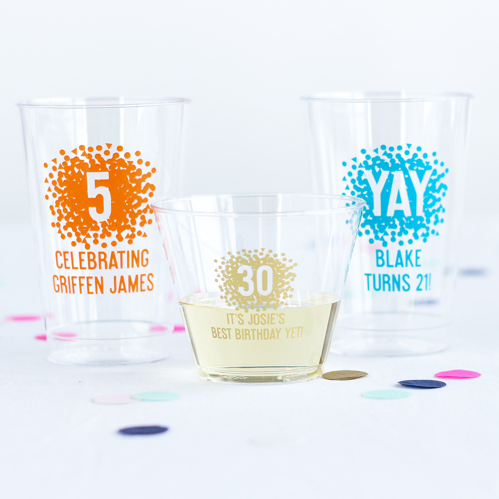 plastic birthday cups