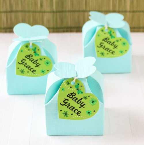 Personalized Heart Shaped Baby Shower Gift Tags