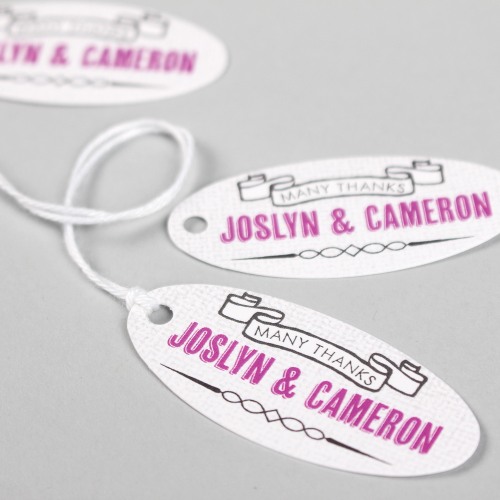 Personalized Oval Wedding Favor Gift Tags