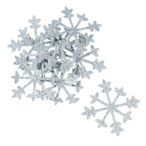 Silver Sparkle Snowflake Confetti