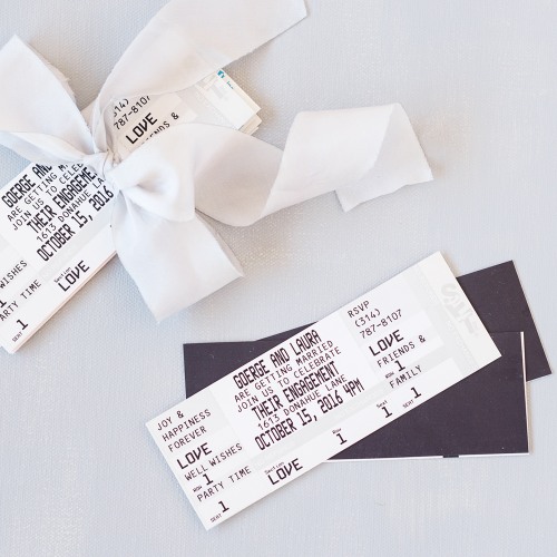 Personalized Wedding Save the Date Ticket Magnet