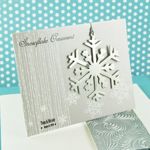 Silver Snowflake Ornament With Gift Card