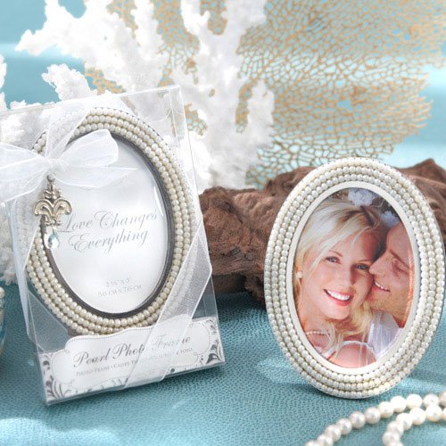 "Love Changes Everything" Pearl Photo Frame Place Card Holder