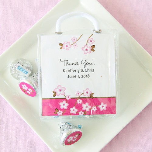 Personalized Wedding Hersheys Kisses Mini Gift Tote