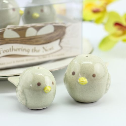 Feathering the Nest Ceramic Birds Salt and Pepper Shakers