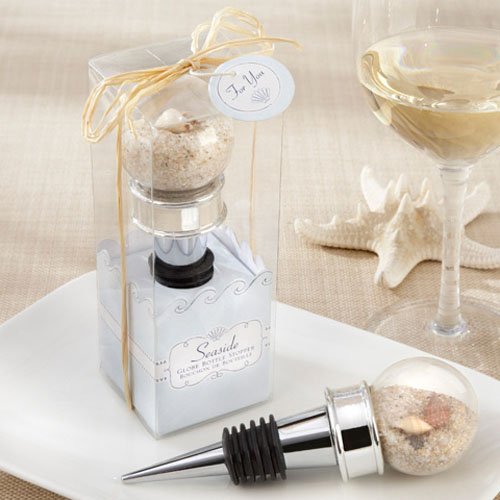 Sand and Shell-Filled Bottle Stopper