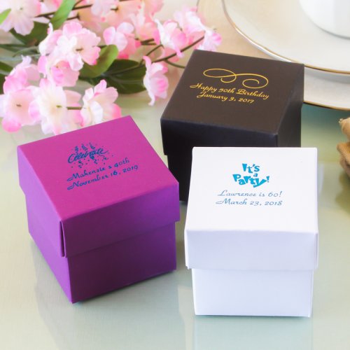 Personalized 2-Piece Square Favor Boxes