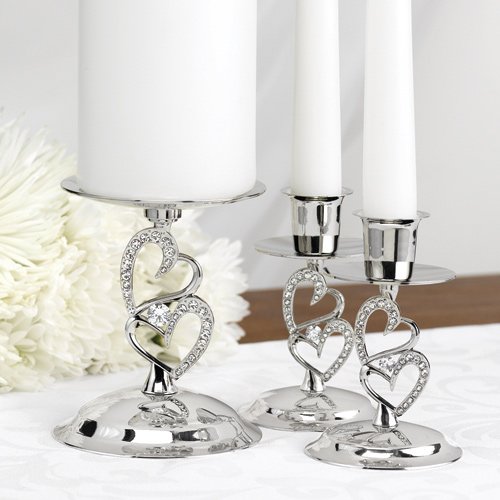 Sparkling Love Unity Candle Stand Set