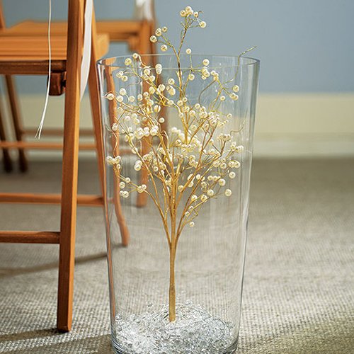 Pearl And Vintage Gold Wire Ornamental Tree