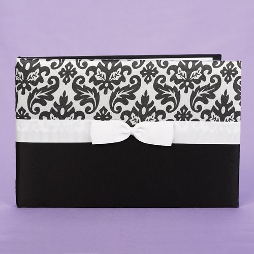 Black and White Damask Guest Book