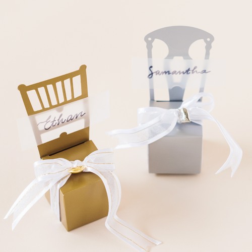 Chair Favor Box Place Card Holders