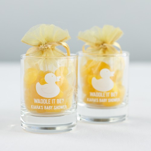 Personalized Baby Shot Glass Votive Holder