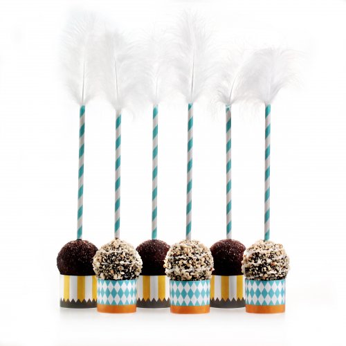 Classic Carnival Birthday Yellow and Blue Cake Pop Kit
