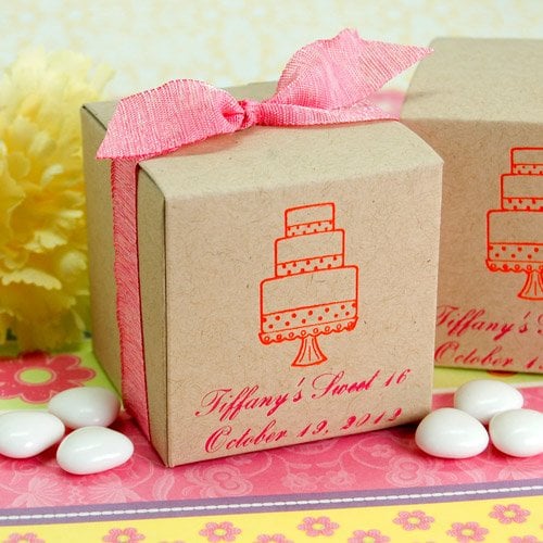 Personalized Eco-Friendly Kraft Square Favor Box