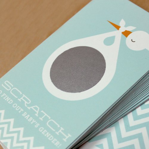 Stork Gender Reveal Scratch Cards