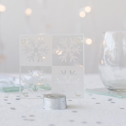 Snowflake Glass Coasters