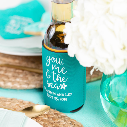 Personalized Neoprene Wedding Koozie Favors Beau Coup