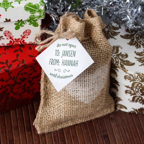 Personalized Diamond Holiday Favor Gift Tags