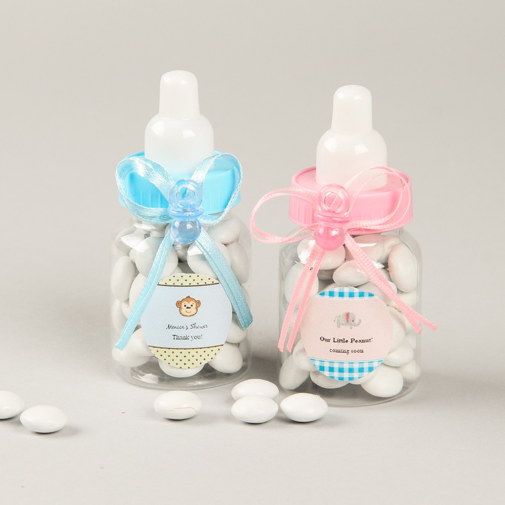 pink baby bottle favors