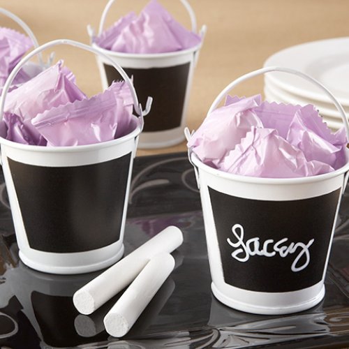 Chalkboard White Tin Pail