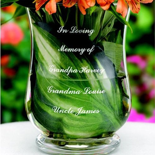 Personalized Engraved Memorial Vase