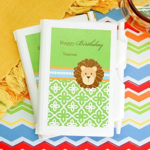 Personalized Birthday Themed Notebook Favor