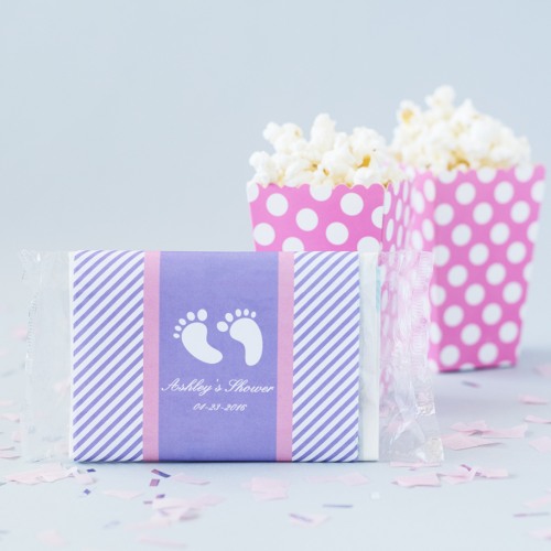 Personalized Baby Shower Microwaveable Popcorn Bags